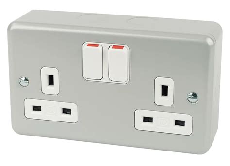 electric plug socket box|screwfix metal plug sockets.